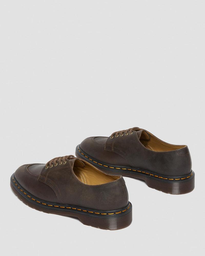 Dr Martens 2046 Crazy Horse Leren Oxford Schoenen Heren Donkerbruin | NL 206GSO